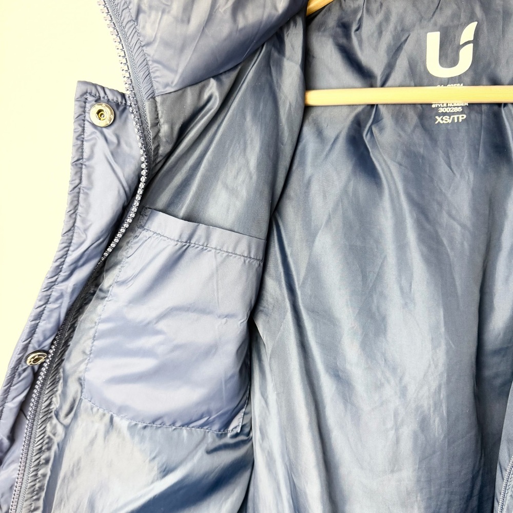 Unisync Alaska Airlines Uniform Belted Puffer Coat Navy Blue Women’s XS - Picture 11 of 13